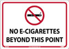 No E-Cigarettes Beyond This Point - 10X14 - .050 Rigid Plastic - M955RB
