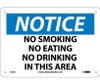 Notice: No Smoking No Eating No Drinking In This Area - 7X10 - Rigid Plastic - N12R
