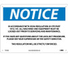 Notice: In Accordance With Osha Regulations 29 - 10X14 - .040 Alum - N140AB