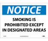 Notice: Smoking Is Prohibited Except In Designated.. - 10X14 - PS Vinyl - N155PB