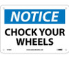 Notice: Chock Your Wheels - 7X10 - .040 Alum - N160A