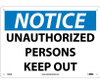 Notice: Unauthorized Persons Keep Out - 10X14 - .040 Alum - N22AB