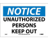 Notice: Unauthorized Persons Keep Out - 7X10 - PS Vinyl - N22P