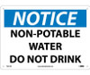 Notice: Non-Potable Water Do Not Drink - 10X14 - .040 Alum - N321AB