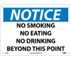 Notice: No Smoking No Eating No Drinking Beyond - 10X14 - .040 Alum - N32AB