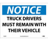 Notice: Truck Drivers Must Remain With Their Vehicle - 10X14 - PS Vinyl - N356PB