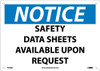 Notice: Safety Data Sheets Available Upon Request - 10X14 - Rigid Plastic - N444RB