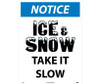 Notice: Ice And Snow Take It Slow - 24 X 18 - Corrugated Plastic - N499E