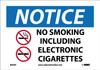 Notice: No Smoking - Including Electronic Cigarettes - 7X10 - Pressure Sensitive Vinyl - N503P