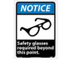Notice: Safety Glasses Required Beyond This Point - 14X10 - .040 Alum - NGA22AB