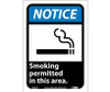 Notice: Smoking Permitted In This Area (W/Graphic) - 10X7 - PS Vinyl - NGA3P