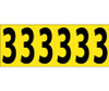 Number Card - 3" 3 (6 Numbers/Card) - PS Cloth - NPS63