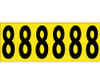 Number Card - 3" 8 (6 Numbers/Card) - PS Cloth - NPS68