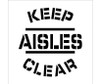 Stencil - Keep Aisles Clear - 24X24 - PMS212