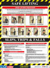 Poster - Safe Lifting/Slips - 24 X 18 - Laminated Paper - PST010