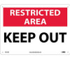 Restricted Area - Keep Out - 10X14 - .040 Alum - RA14AB