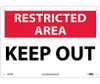 Restricted Area - Keep Out - 10X14 - Rigid Plastic - RA14RB