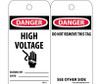 Tags - Danger: High Voltage - 6X3 - Unrip Vinyl - Pack of 25 - RPT11
