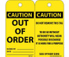 Tags - Out Of Order - 6X3 - .015 Mil Unrip Vinyl - 25 Pk - RPT145