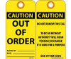 Tags - Out Of Order - 6X3 - .015 Mil Unrip Vinyl - 25 Pk W/ Grommet - RPT145G