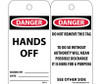 Tags - Danger: Hands Off - 6X3 - Unrip Vinyl - Pack of 25 - RPT17