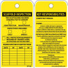 Tags - Scaffold Inspection This Scaffolding Has Been Constructed To Support - 6X3 - Polytag - Box Of 100 - RPT180ST100