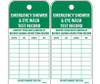 Tags - Emergency Shower And Eye Wash Test Record - 6X3 - Polytag - Box Of 100 - RPT37ST100