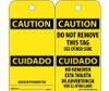 Tags - Caution Cuidado (Bilingual) - 6X3 - Unrip Vinyl - Pack of 25 - RPT97