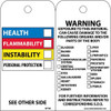 Tags - Hazardous Materials Color Bar - 6X3 - Unrip Vinyl - Pack of 25 - RPT99