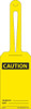 Caution Blank - Ez Hang Tags - Self Fastening - 11.25 X 3.25 - .015 Unrip Vinyl - Pack of 25 - RPTH8