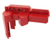 Adjustable Ball Valve Lockout - Fits 1/2" To 2" Valves - Red Thermoplastic - 4 Holes - S3081