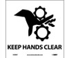 Keep Hands Clear (Graphic) - 4X4 - PS Vinyl - Pack of 5 - S49AP