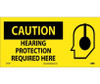 Caution Hearing Protection Required Here (W/ Graphic) 7X17 Ps Vinyl