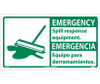 Emergency - Spill Response Equipment (Bilingual W/Graphic) - 10X18 - PS Vinyl - SFA2P