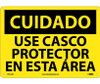 Cuidado - Casco Requerido En Esta Area - 10X14 - .040 Alum - SPC31AB