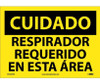 Cuidado - Respirador Requerido En Esta Area - 10X14 - PS Vinyl - SPC365PB