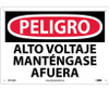Peligro - Alto Voltaje Mantengase Afuera - 10X14 - .040 Alum - SPD139AB