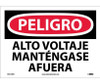 Peligro - Alto Voltaje Mantengase Afuera - 10X14 - PS Vinyl - SPD139PB