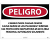 Peligro Cadmium May Cause Cancer Wear Respiratory Protection In This Area Authorized Personnel Only (Spanish) - 20 X 28 - Rigid Plastic - SPD28RD