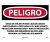 Peligro Ethylene Oxide May Cause Cancer  Authorized Personnel Only (Spanish) - 14 X 20 - .040 Alum - SPD33AC