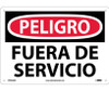 Peligro - Fuera De Servicio - 10X14 - .040 Alum - SPD365AB
