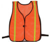 Safety Vests - Fluorescent Orange Mesh - 3/4" Silver Stripe - SV9