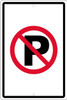 No Parking Graphic Symbol - 18X12 - .063 Alum - TM0166H