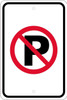 No Parking Graphic Symbol - 18X12 - .080 Egp Ref Alum - TM0166J