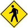 Pedestrian Crossing (Graphic) (Diamond Shape) - 30X30 - .080 Dg Ref Alum Sign - TM119DG