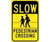 Slow (Graphic) Pedestrian Crossing 18X12 - .080 Hip Ref Alum - TM165K