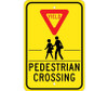 Yield (Graphic) Pedestrian Crosswalk - 18X12 - .080 Egp Ref Alum - TM169J