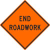 End Roadwork Sign - 30X30 - .080 Hip Ref Alum - TM191K