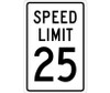 Speed Limit 25 - 18X12 - .040 Alum - TM21G