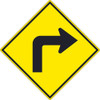 (Left Turn Arrow Graphic) Sign - 30X30 - .080 Hip Ref Alum - TM239K